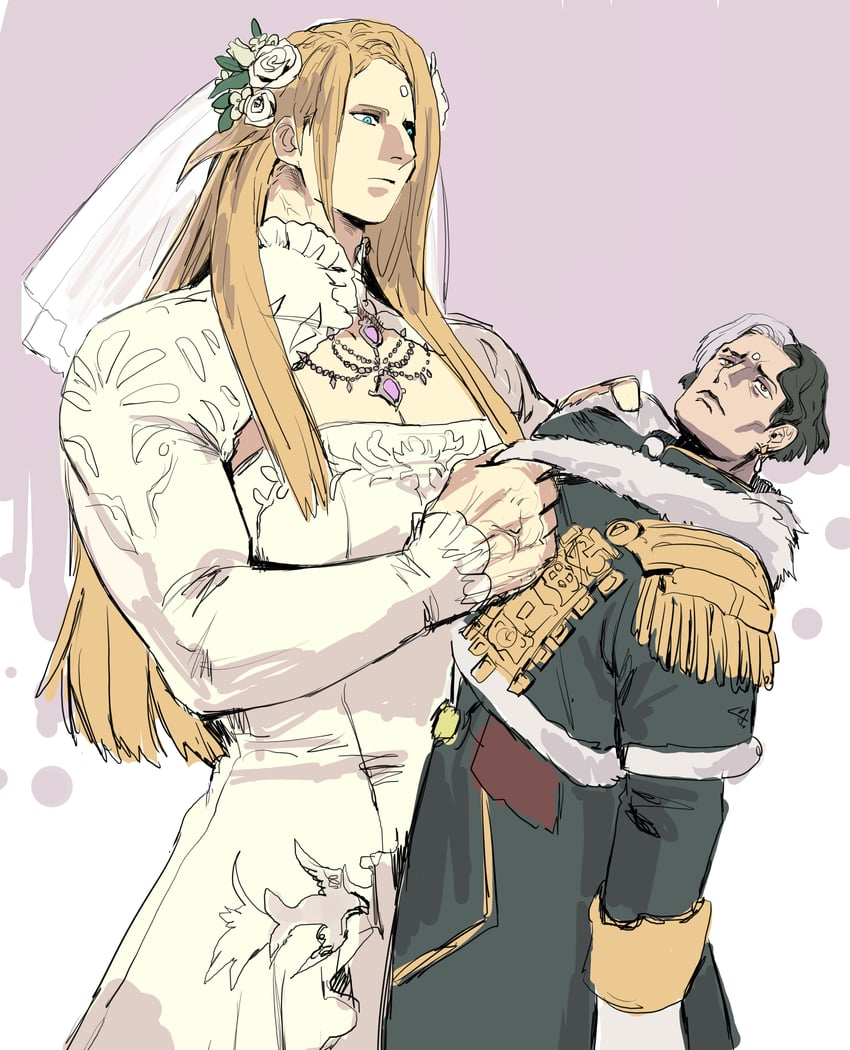 emet-selch and zenos yae galvus (final fantasy and 1 more) drawn by on_(isk1812)