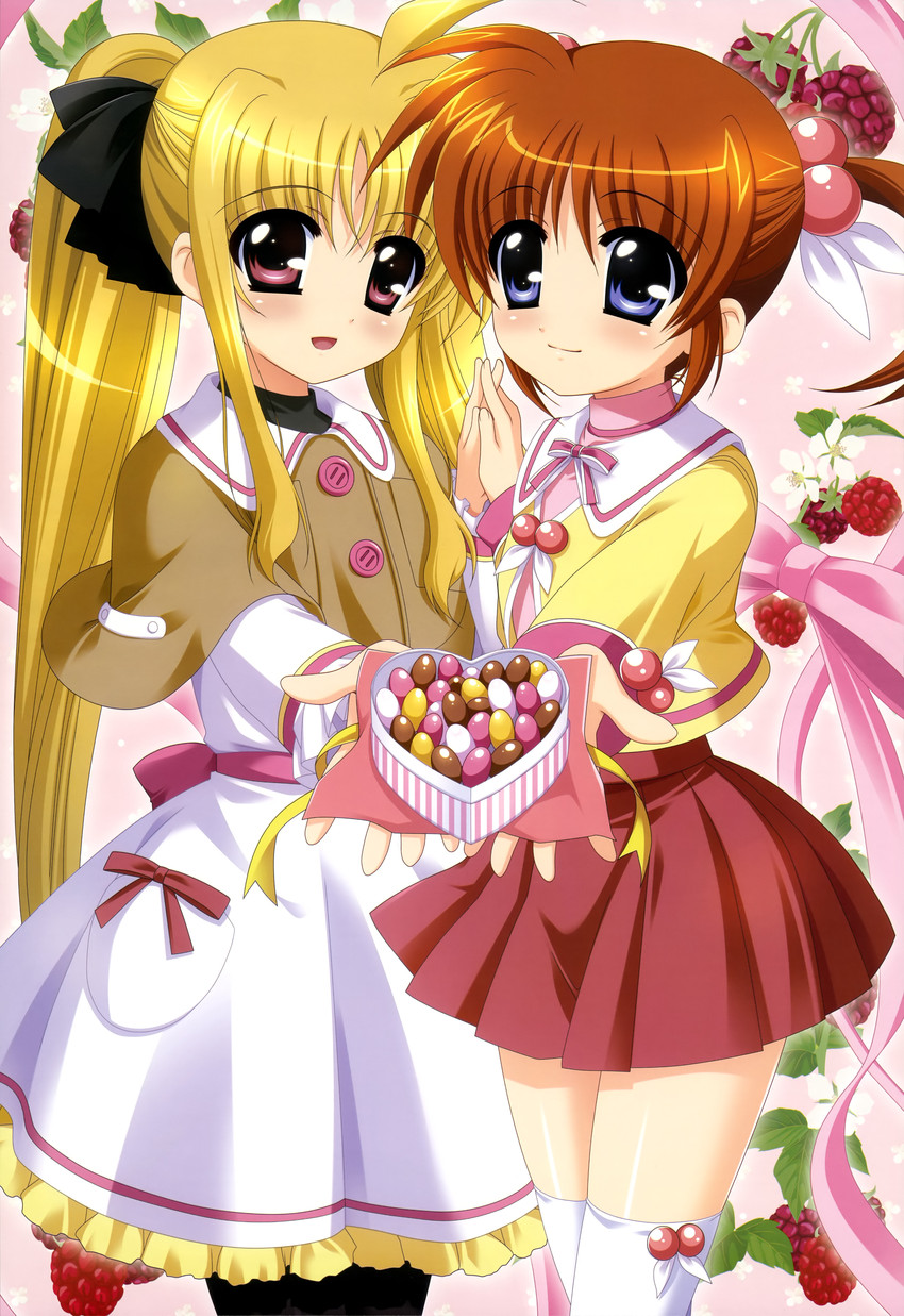 fate testarossa and takamachi nanoha (lyrical nanoha and 2 more) drawn by higa_yukari