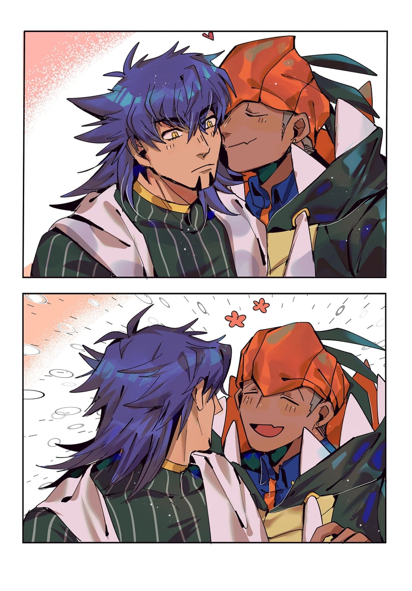 leon and raihan (pokemon and 1 more) drawn by chiyo_(miichiyochin)