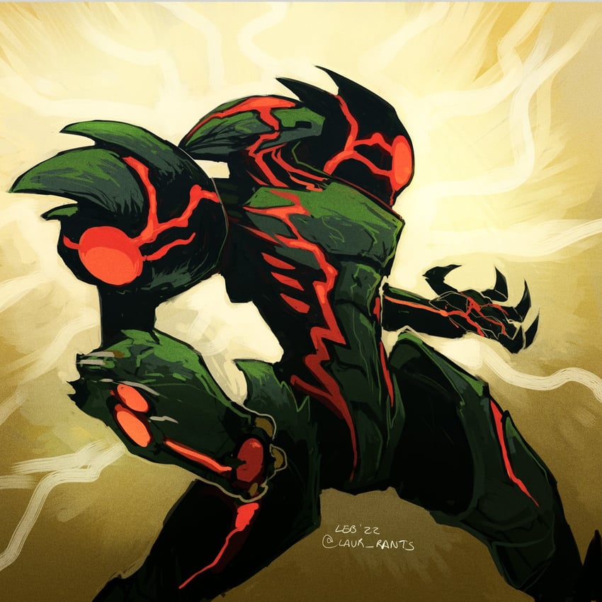samus aran (metroid and 1 more) drawn by laur_rants