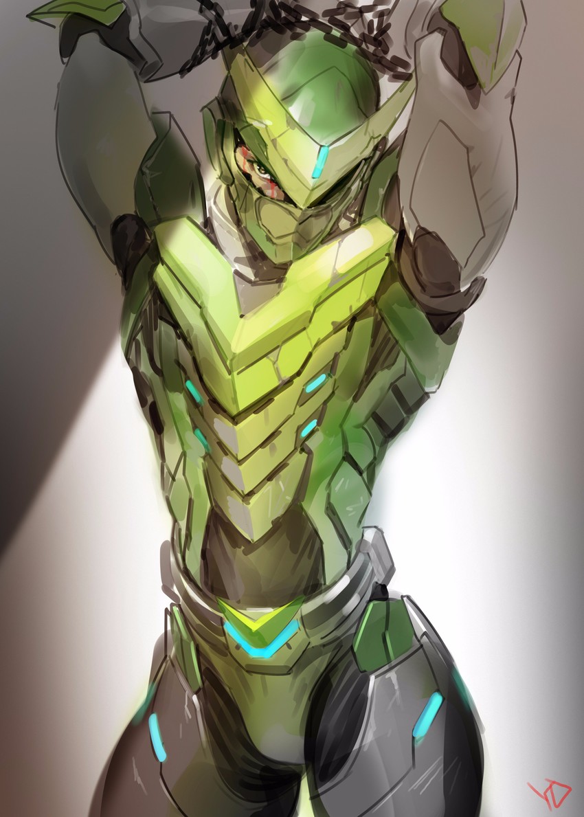 genji and sentai genji (overwatch and 1 more) drawn by yd_(orange_maru)