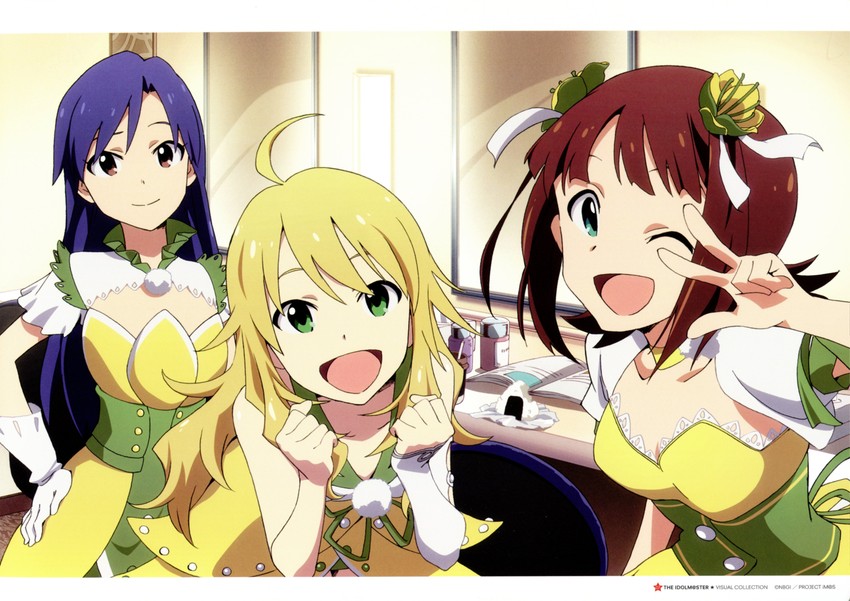 hoshii miki, kisaragi chihaya, and amami haruka (idolmaster) drawn by tanaka_yuusuke