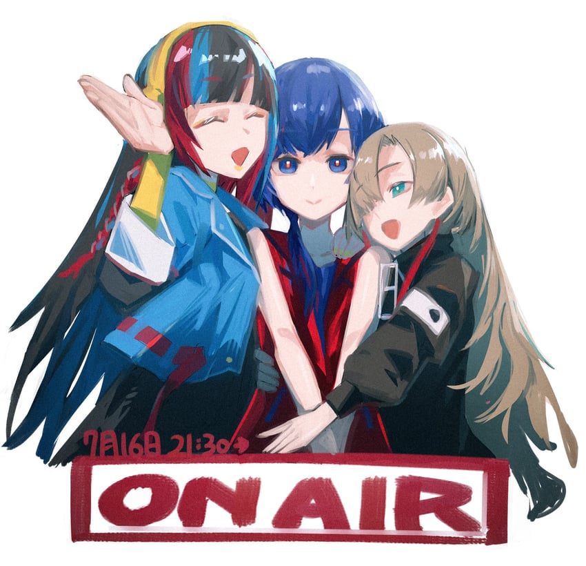 isekaijoucho, rim, and harusaruhi (kamitsubaki studio) drawn by kuzaki_ginko