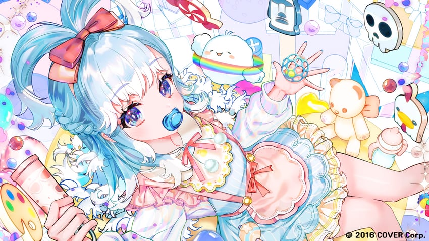 kobo kanaeru, kfp employee, and deadbeat (hololive and 1 more) drawn by sowon