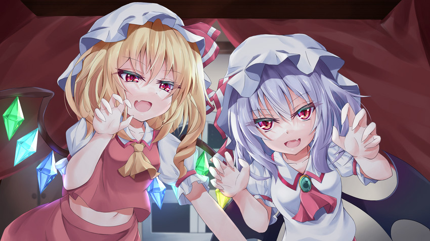 remilia scarlet and flandre scarlet (touhou) drawn by s_vileblood