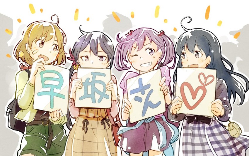 ushio, akebono, sazanami, and oboro (kantai collection) drawn by shakeda_mamoshirou