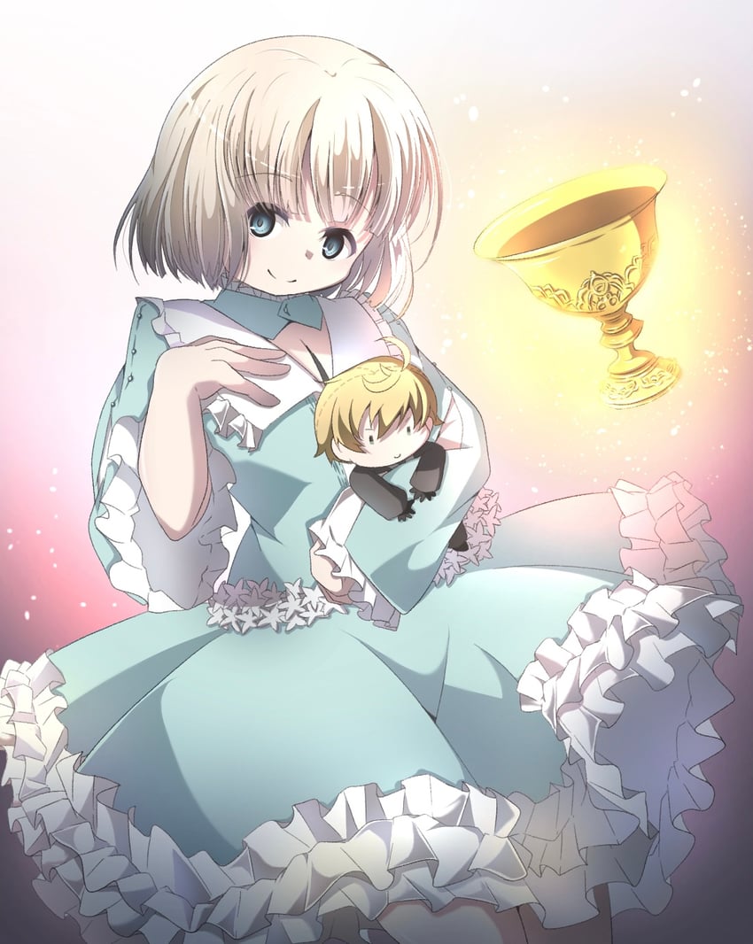 arthur pendragon and sajou manaka (fate and 3 more) drawn by fuyu_(winter90290612)