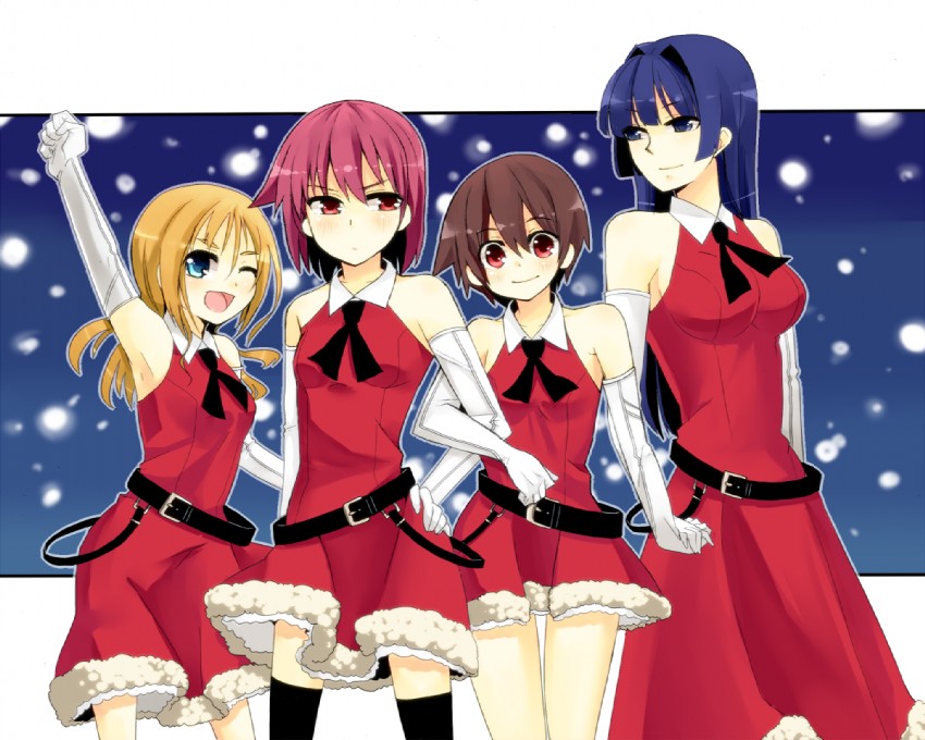 miyanaga saki, miyanaga teru, hirose sumire, and oohoshi awai (saki) drawn by kusugaya