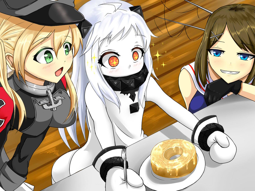 northern ocean princess, prinz eugen, and maya (kantai collection and 1 more) drawn by rakku_(10219563)