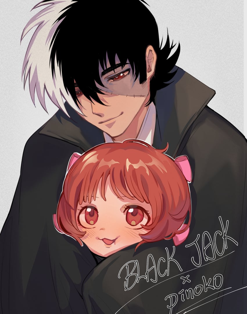 black jack and pinoko (black jack) drawn by b.s_(fwpt2745)