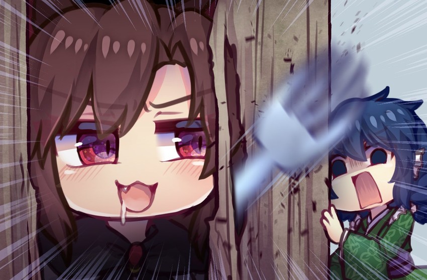 imaizumi kagerou and wakasagihime (touhou and 1 more) drawn by unime_seaflower