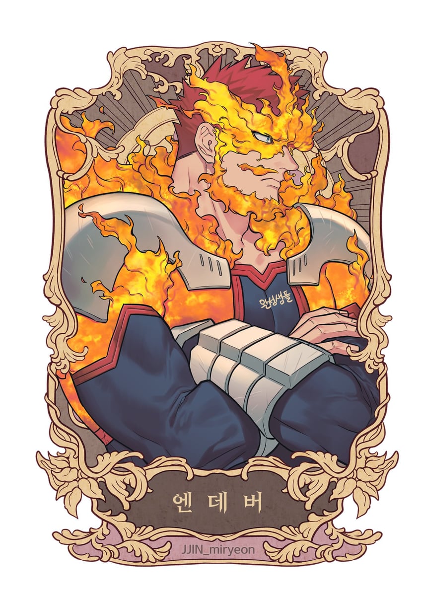 endeavor (boku no hero academia) drawn by misa_(jjin_miryeon)