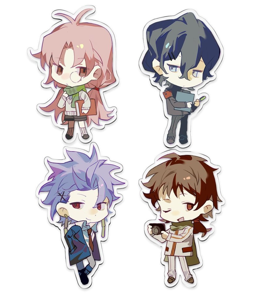 hatsutori hajime, utsugi noriyuki, harada minoru, and theodore riddle (saibou shinkyoku) drawn by chuanhua