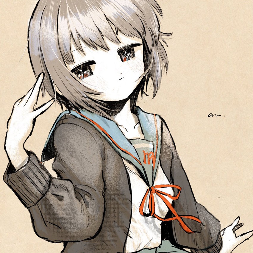 nagato yuki (suzumiya haruhi no yuuutsu) drawn by ancoromochico