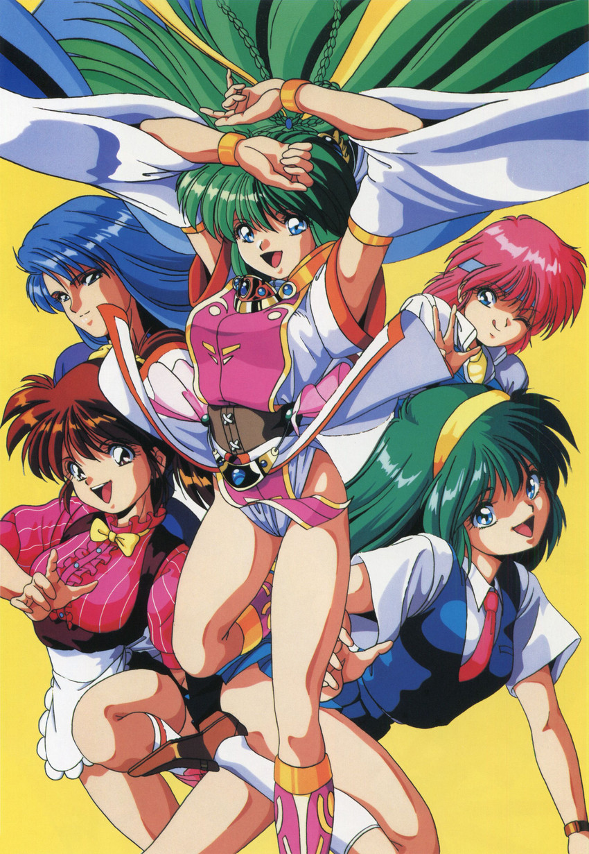 swatty, ootsuki mai, himuro miyuki, nakahara yui, etou rina, and 1 more (can can bunny) drawn by yanoo_masatoshi