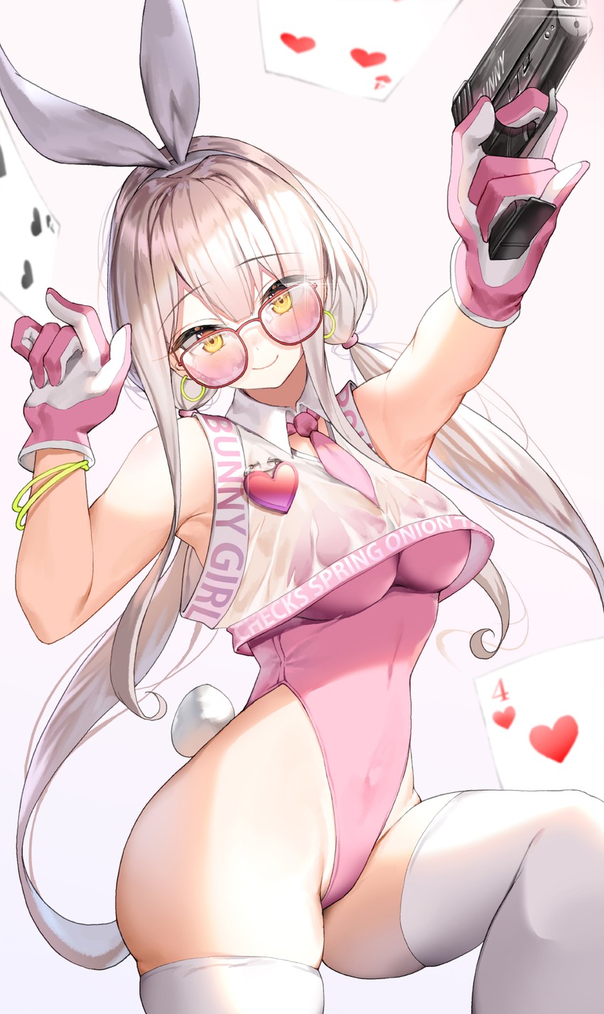 yellow-eyed bunny girl (original) drawn by dduck_kong