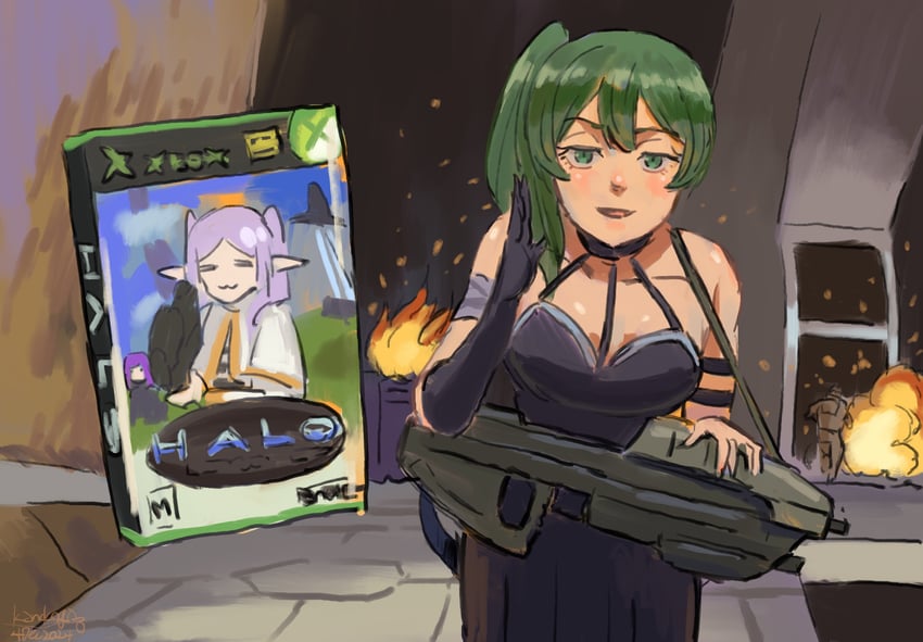 frieren, fern, and ubel (sousou no frieren and 2 more) drawn by kanokoga
