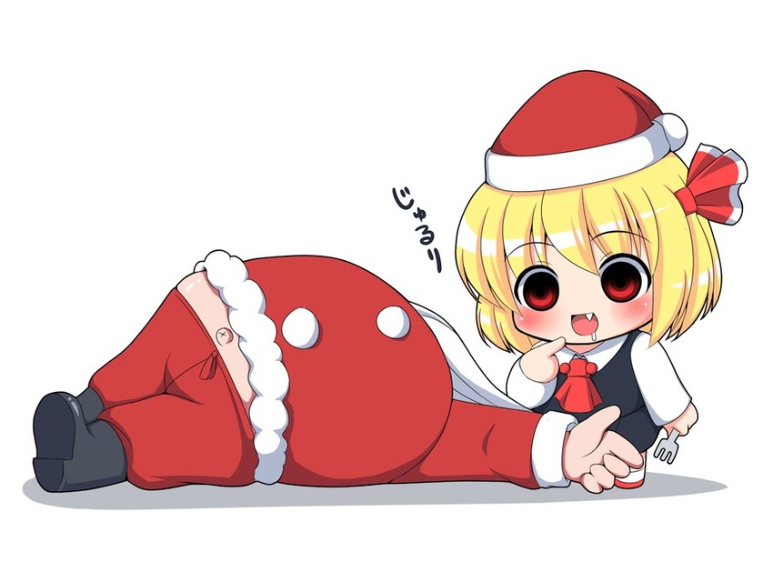 rumia and santa claus (touhou) drawn by kyokutou_hentai_samurai