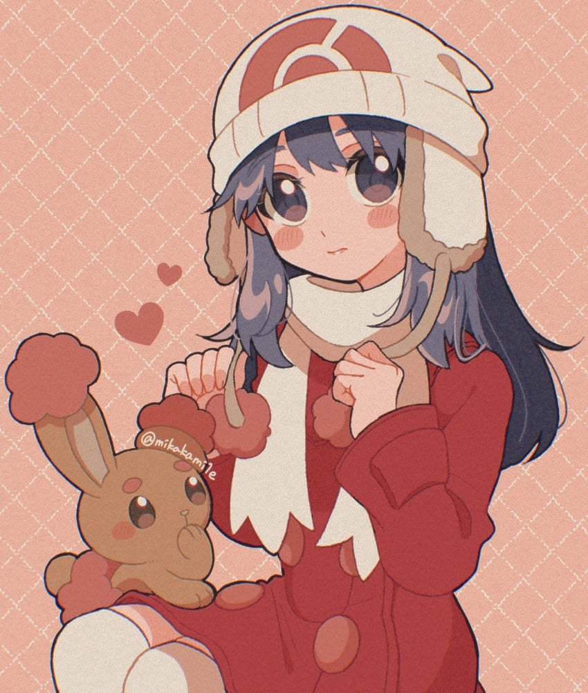 dawn and buneary (pokemon and 2 more) drawn by mikakami1e