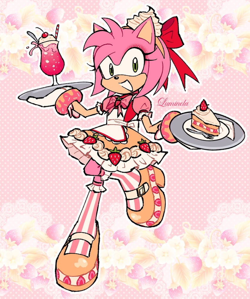 amy rose (sonic and 2 more) drawn by lumi_nela