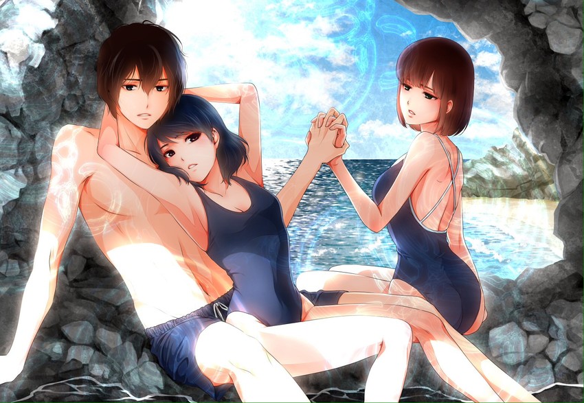 tachibana rui, tachibana hina, and fujii natsuo (domestic na kanojo) drawn by sasuga_kei