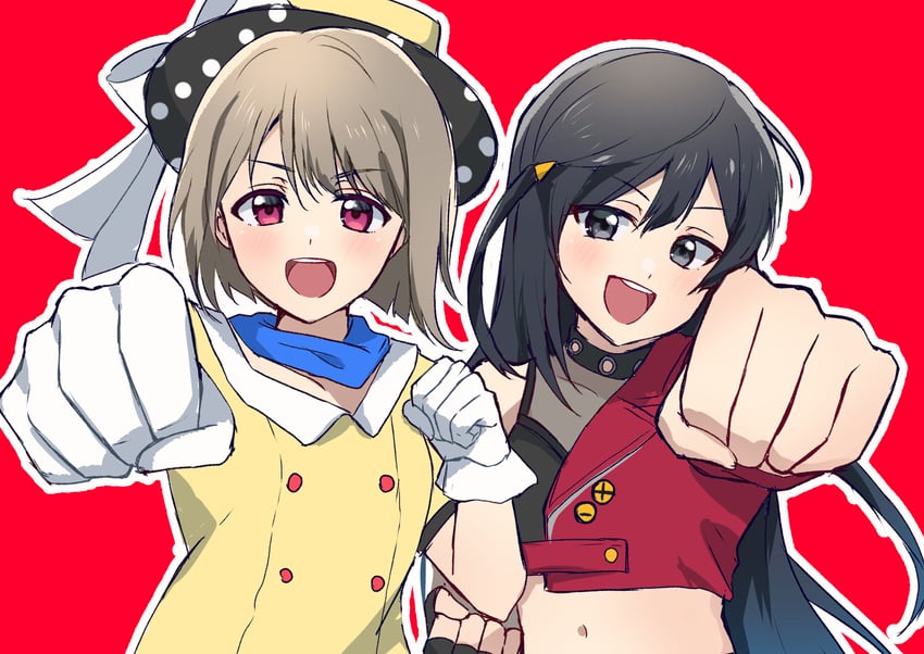 yuki setsuna and nakasu kasumi (love live! and 1 more) drawn by kiruto_(artar_12)