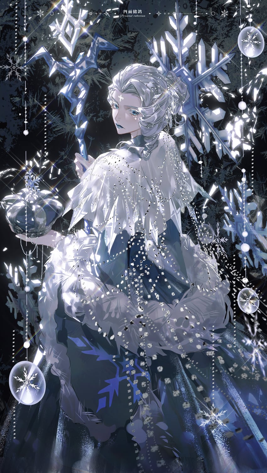 frost queen cookie (cookie run and 1 more) drawn by simian_chuge
