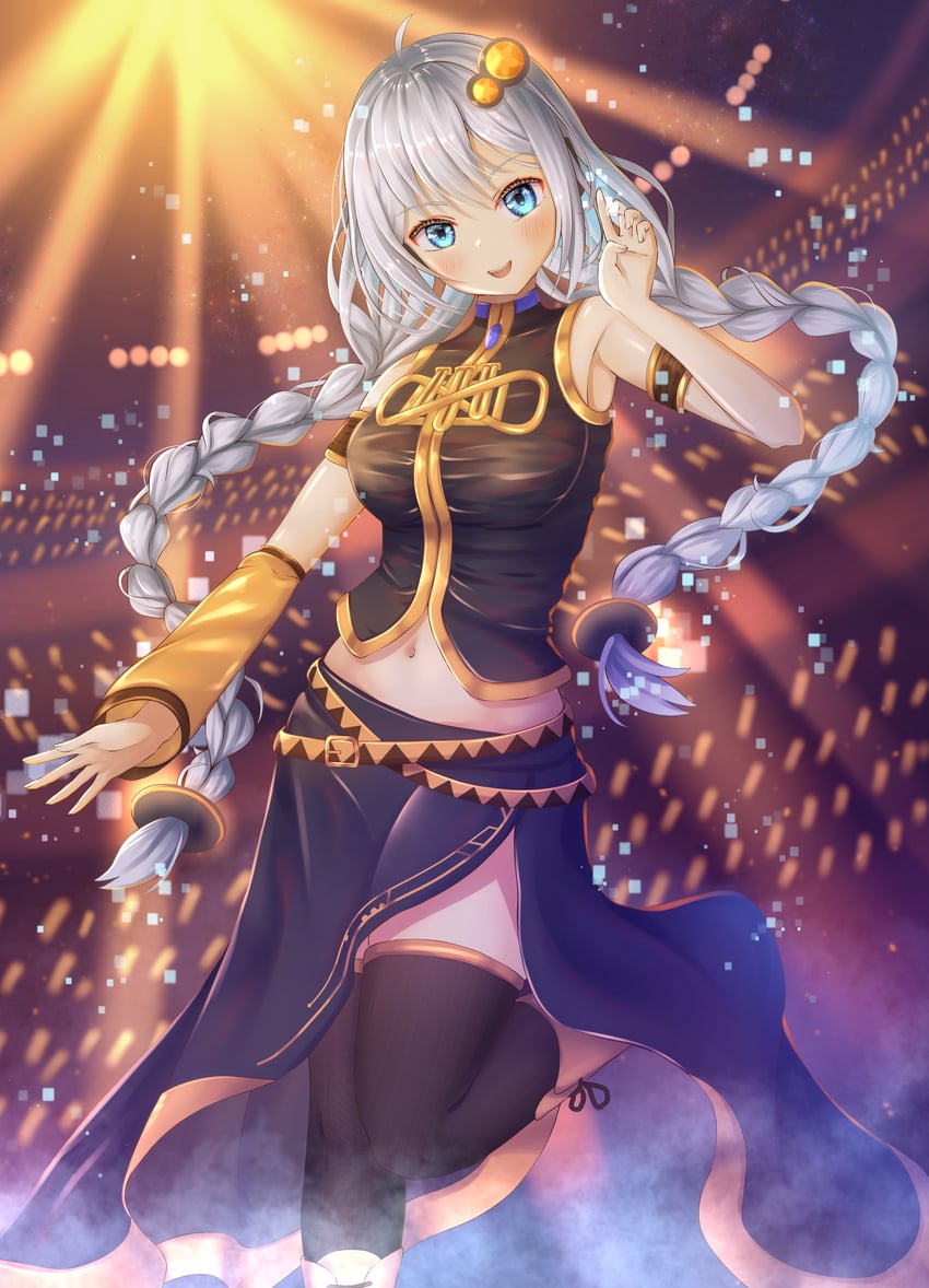 megurine luka and kizuna akari (vocaloid and 1 more) drawn by hatyomugi00