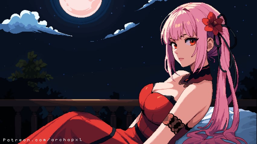 mori calliope (hololive and 1 more) drawn by archapxl