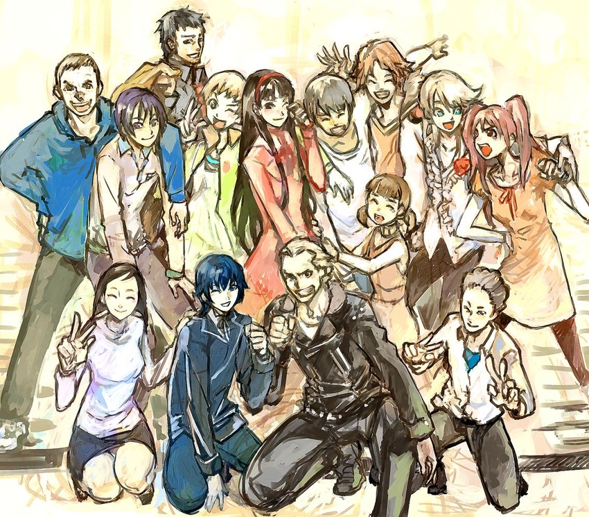 narukami yu, shirogane naoto, satonaka chie, kujikawa rise, amagi yukiko, and 9 more (persona and 1 more) drawn by aaayp007