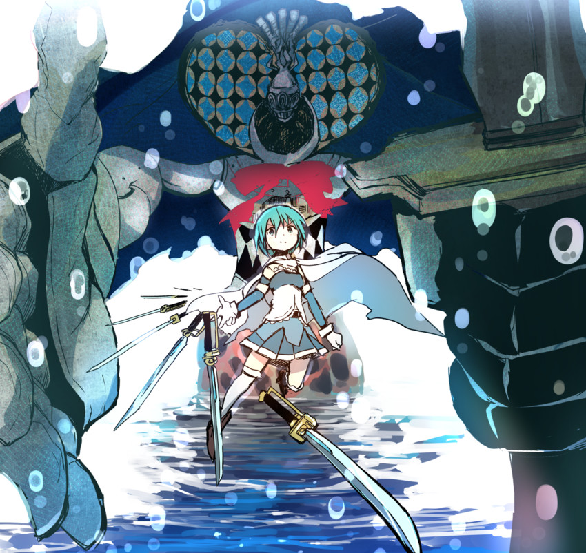 miki sayaka and oktavia von seckendorff (mahou shoujo madoka magica) drawn by samidare_(hoshi)