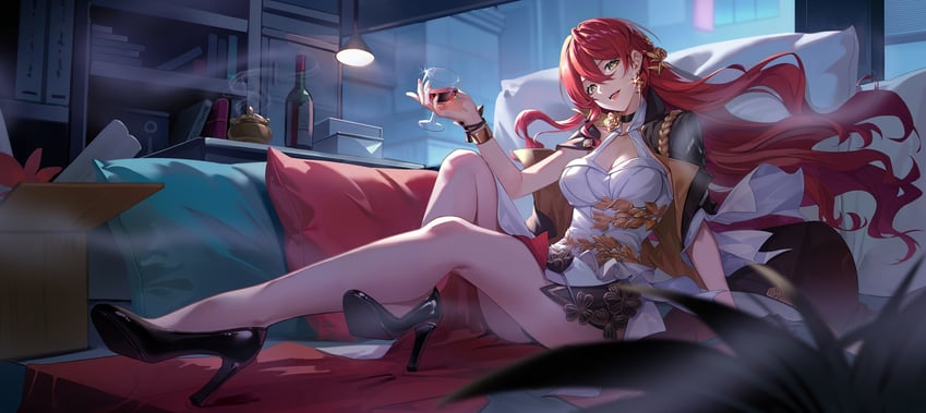 himeko (honkai and 1 more) drawn by yin_lan_xue