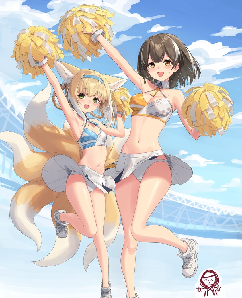 suzuran, hibiki, kotori, and magallan (blue archive and 1 more) drawn by sigm@