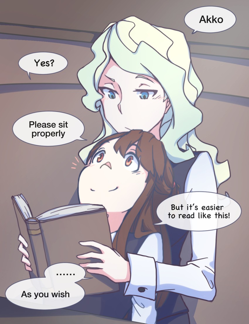 kagari atsuko and diana cavendish (little witch academia) drawn by usbfan