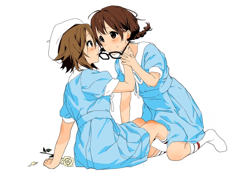 hirasawa yui and tainaka ritsu (k-on!) drawn by shaofangziran