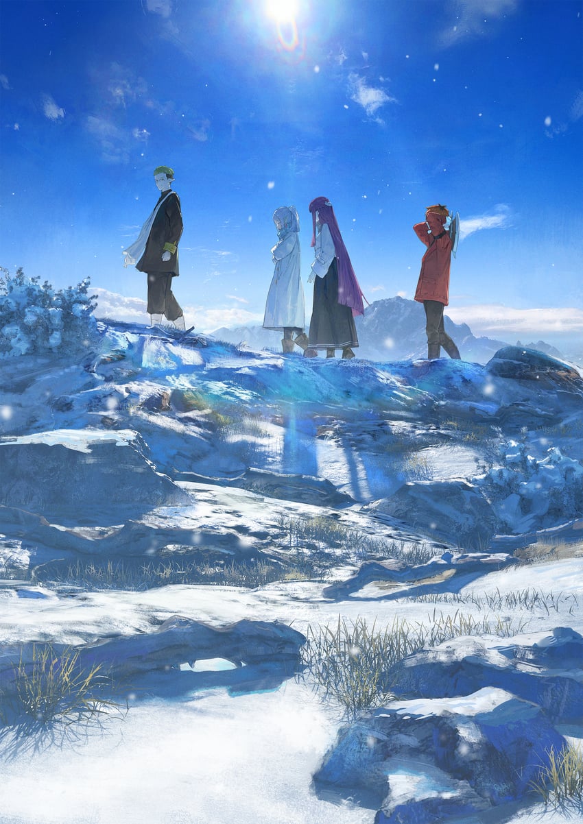 frieren, fern, stark, and kraft (sousou no frieren) drawn by gyoukan_(jfxc)