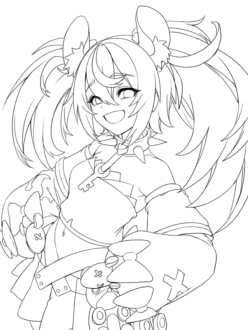 hakos baelz (hololive and 1 more) drawn by p-gnesium