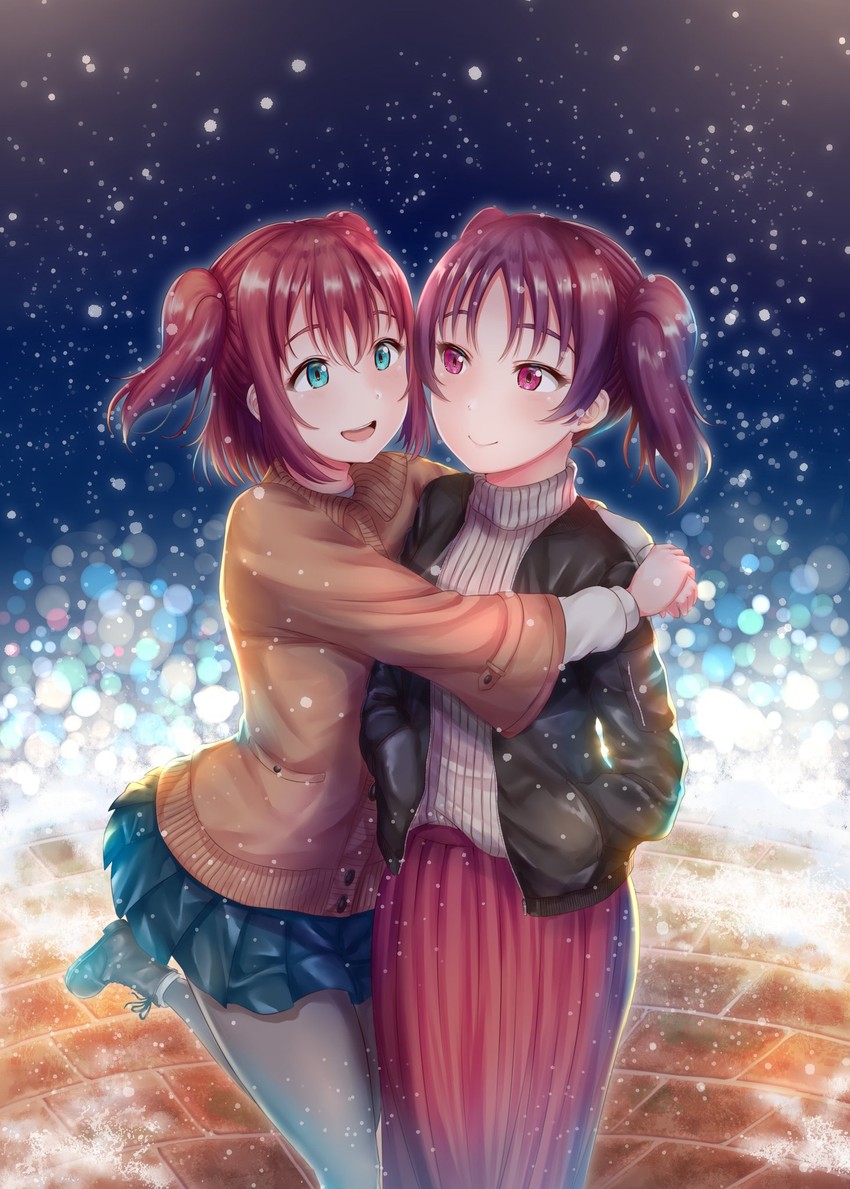 kurosawa ruby and kazuno leah (love live! and 1 more) drawn by rama_(yu-light8)