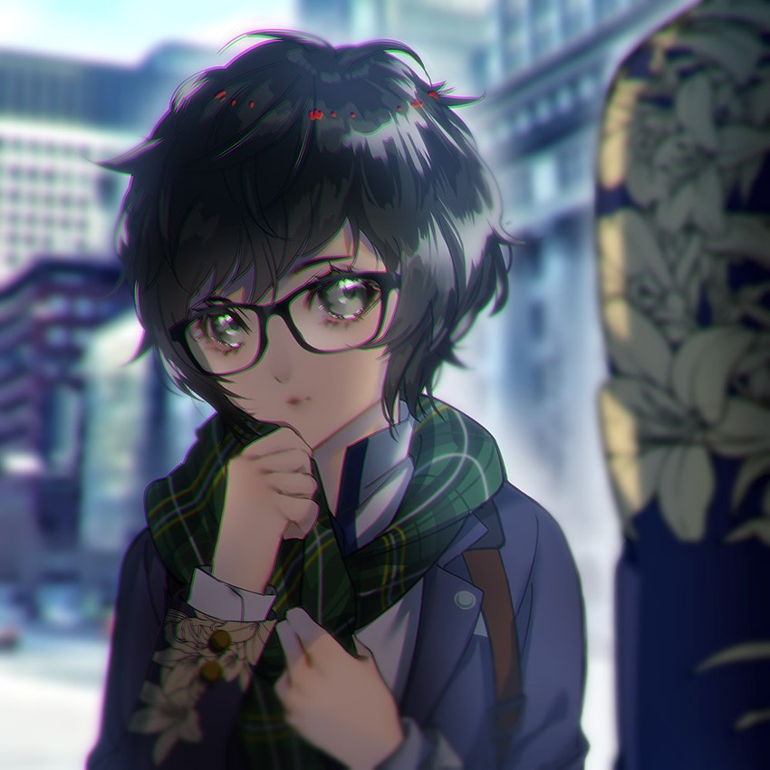 protagonist and atsuta miyazu (shin megami tensei and 1 more) drawn by mitsuha_(bless_blessing)