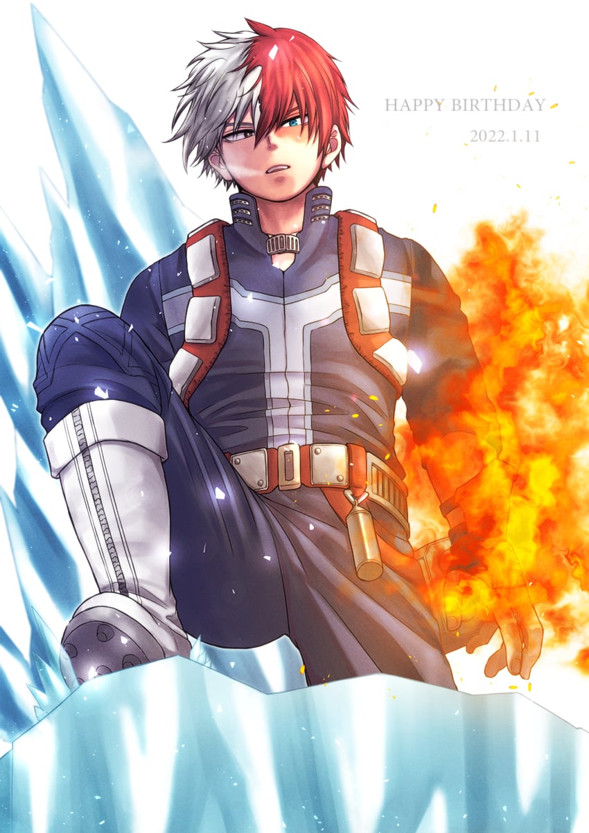 todoroki shoto (boku no hero academia) drawn by satoko_(sat_ok_o)