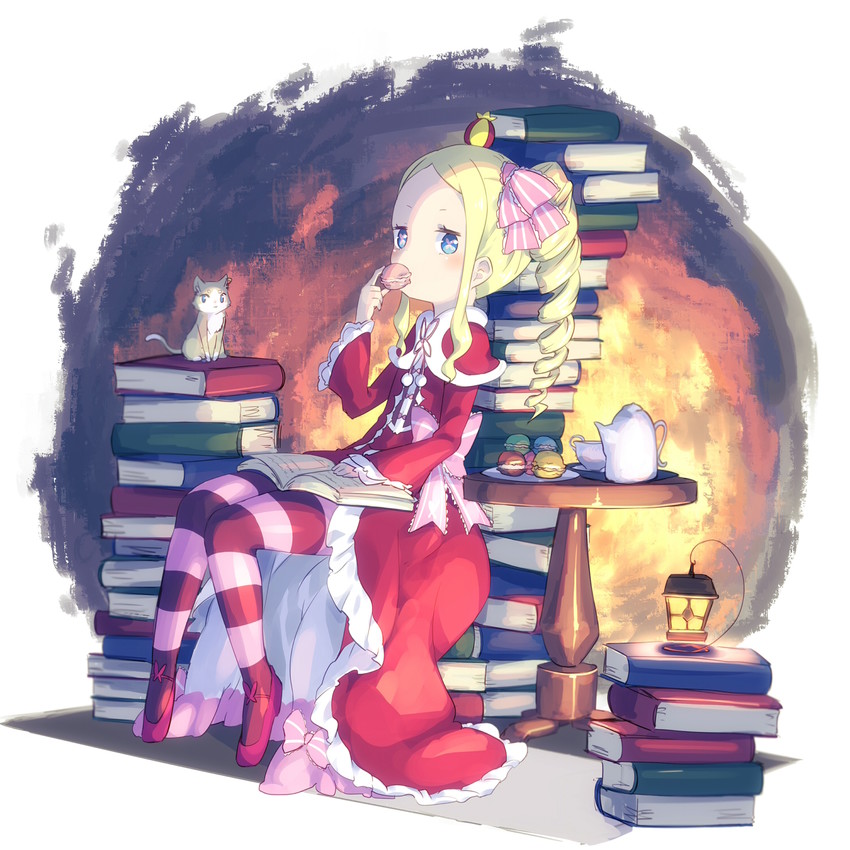 beatrice and puck (re:zero kara hajimeru isekai seikatsu) drawn by ayakashi_(monkeypanch)