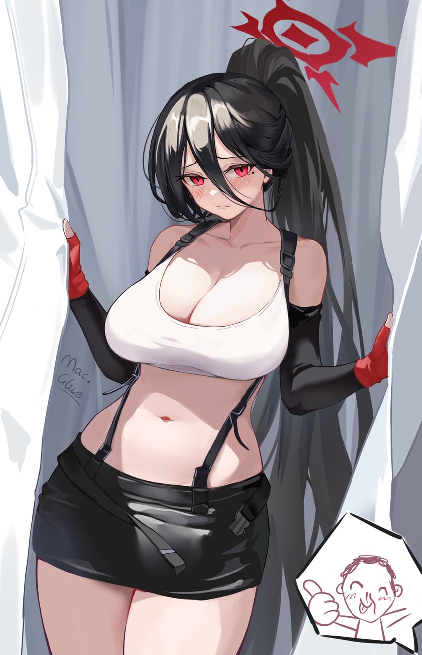 sensei, doodle sensei, tifa lockhart, and hasumi (blue archive and 2 more) drawn by niceufotable