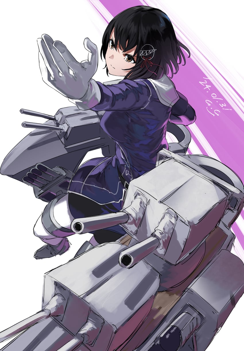 haguro and haguro kai ni (kantai collection) drawn by gegesan