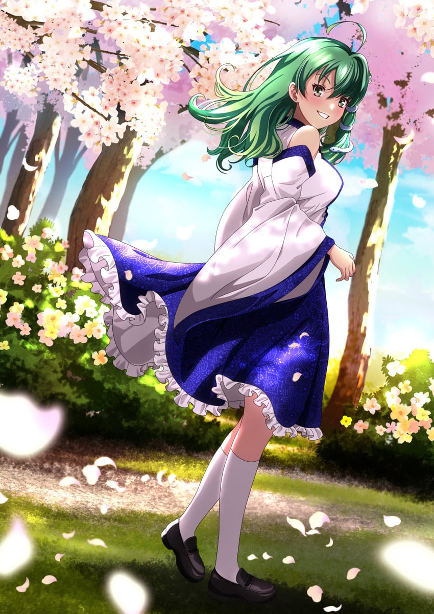 kochiya sanae (touhou and 2 more) drawn by murasaki_tsutsuji