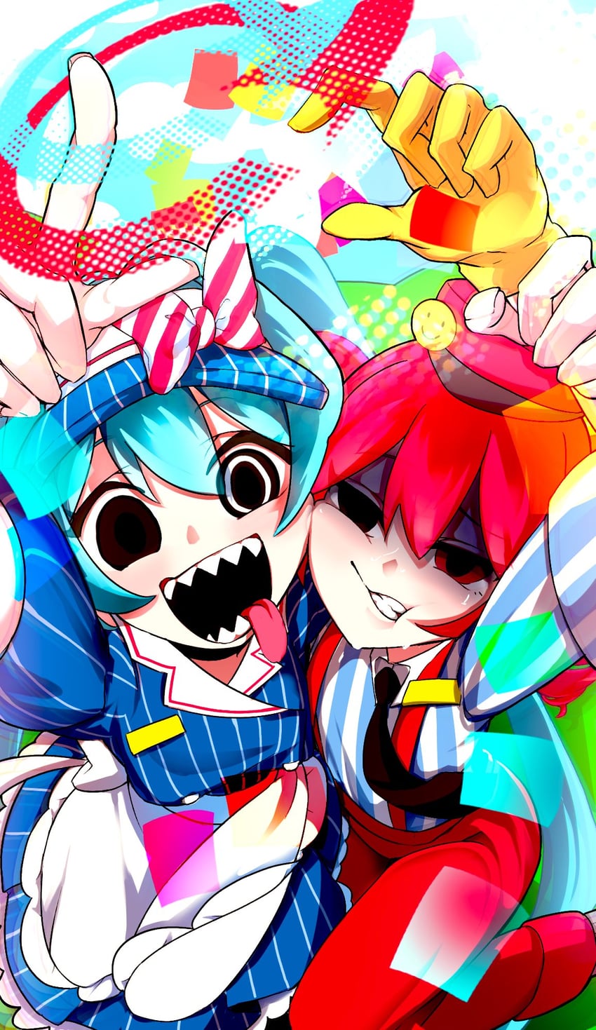 hatsune miku and kasane teto (vocaloid and 2 more) drawn by noy_zyy