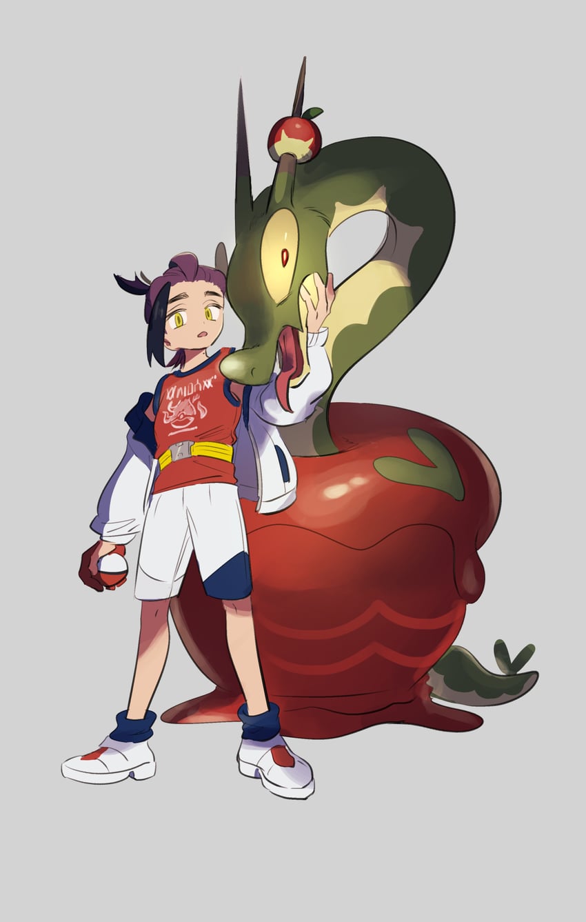 kieran and hydrapple (pokemon and 1 more) drawn by assassinookayu