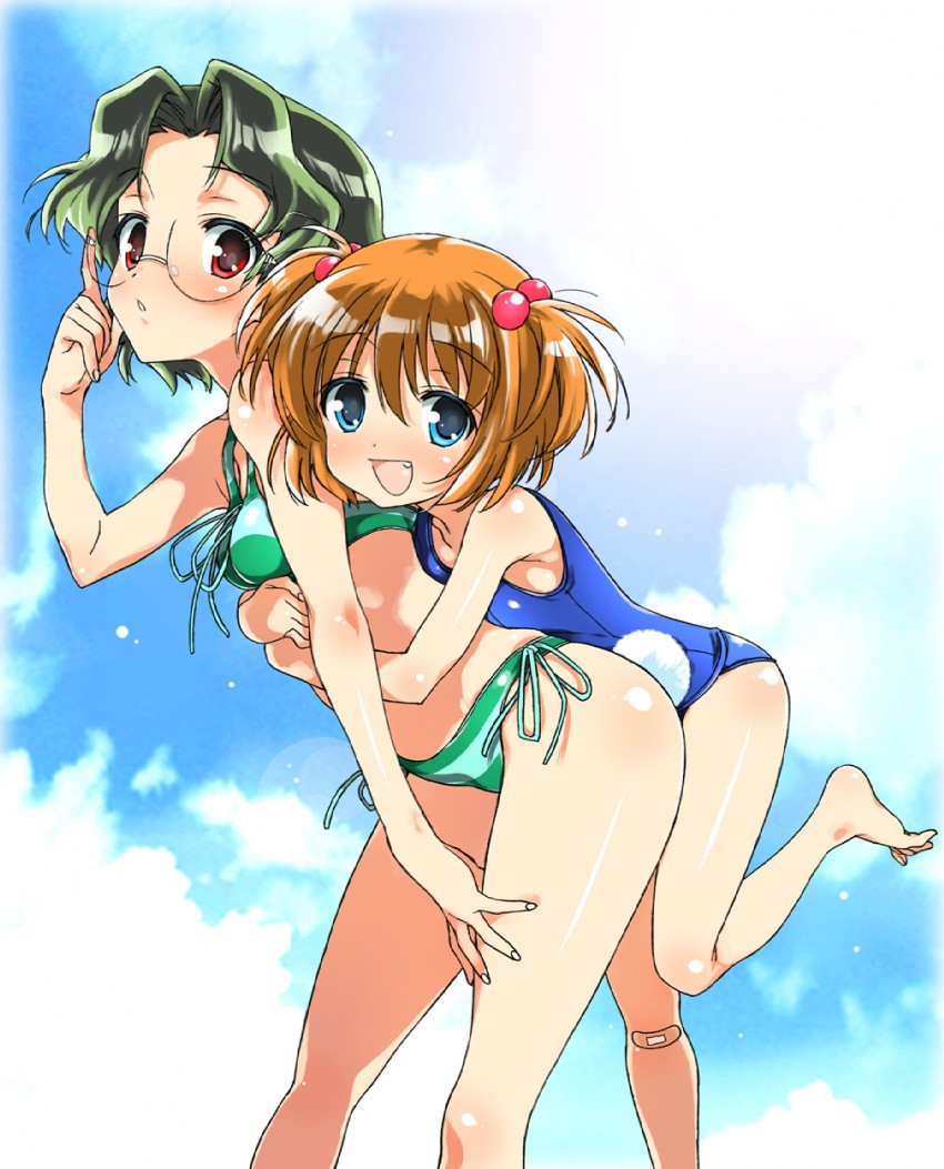 kataoka yuuki and someya mako (saki) drawn by kasuga_souichi