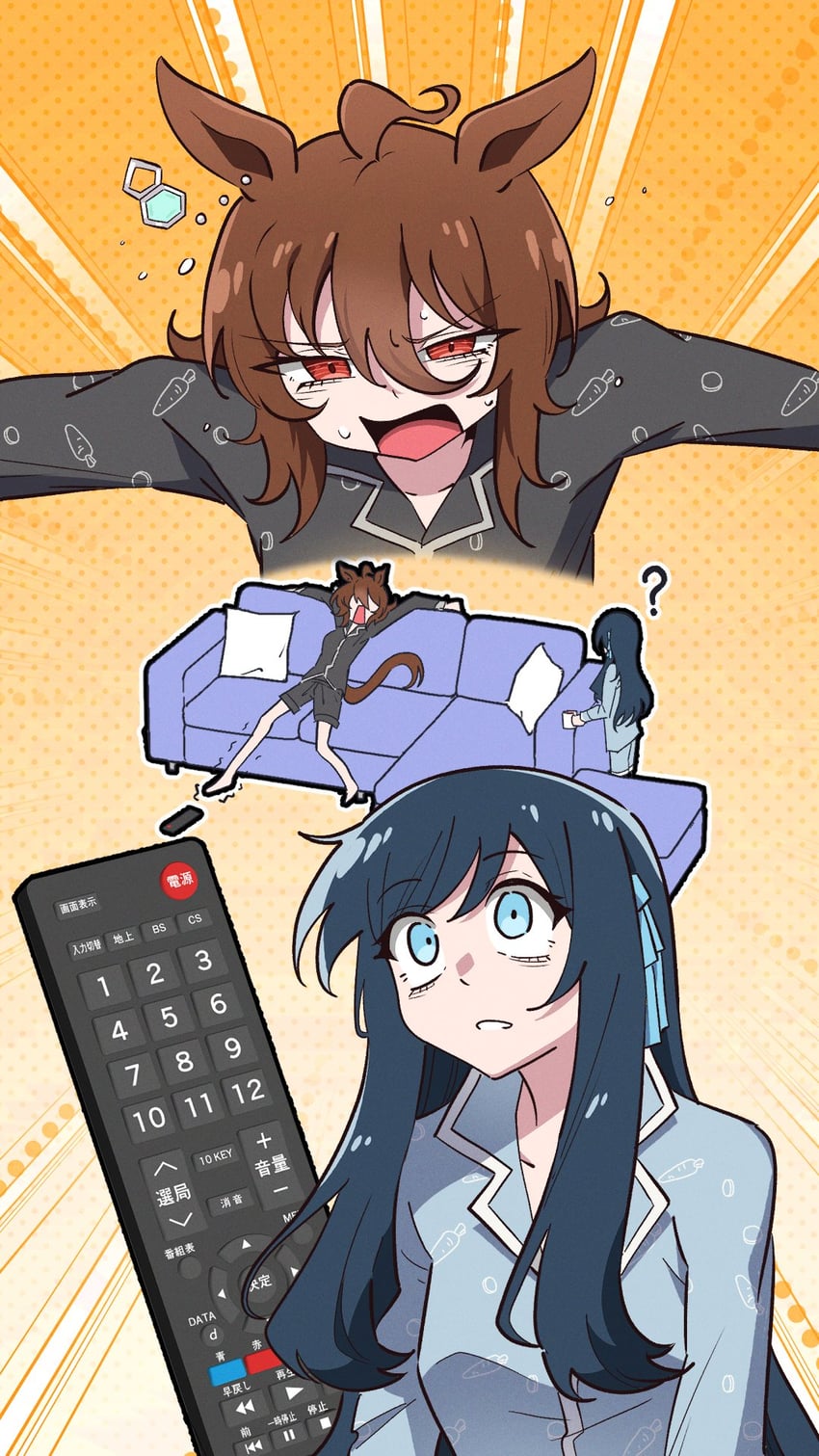 trainer, agnes tachyon, female trainer, and agnes tachyon's trainer (umamusume and 1 more) drawn by layer_(layer_illust)