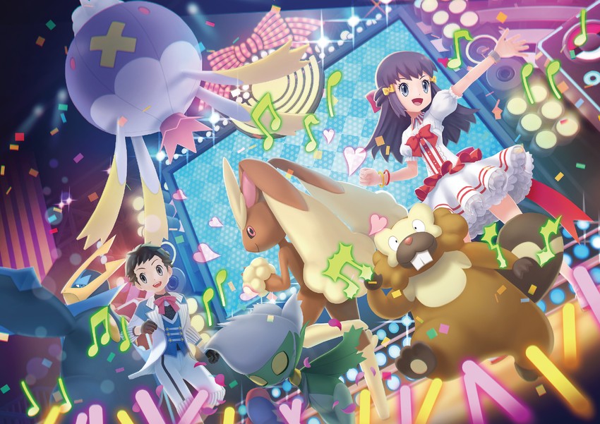 dawn, lopunny, lucas, roserade, drifblim, and 2 more (pokemon and 1 more)
