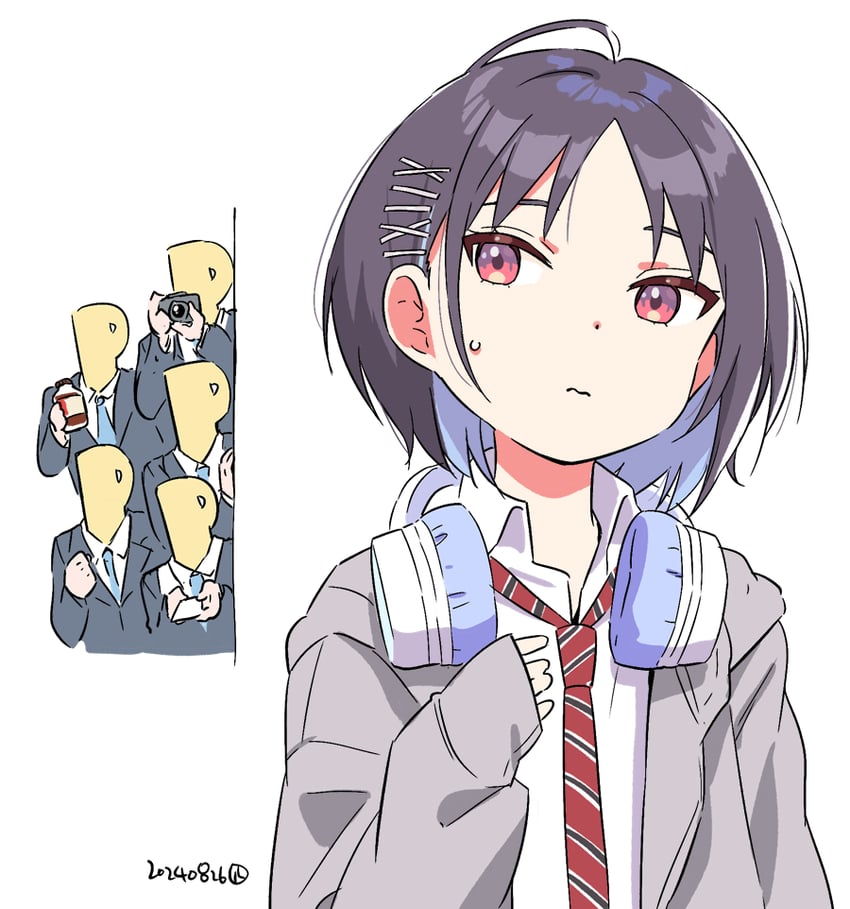 producer, p-head producer, and mashiro yu (idolmaster and 1 more) drawn by nagian